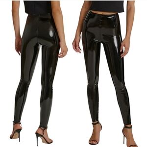 Commando Black Stretch Vegan‎ Faux Patent Leather Legging Size Small